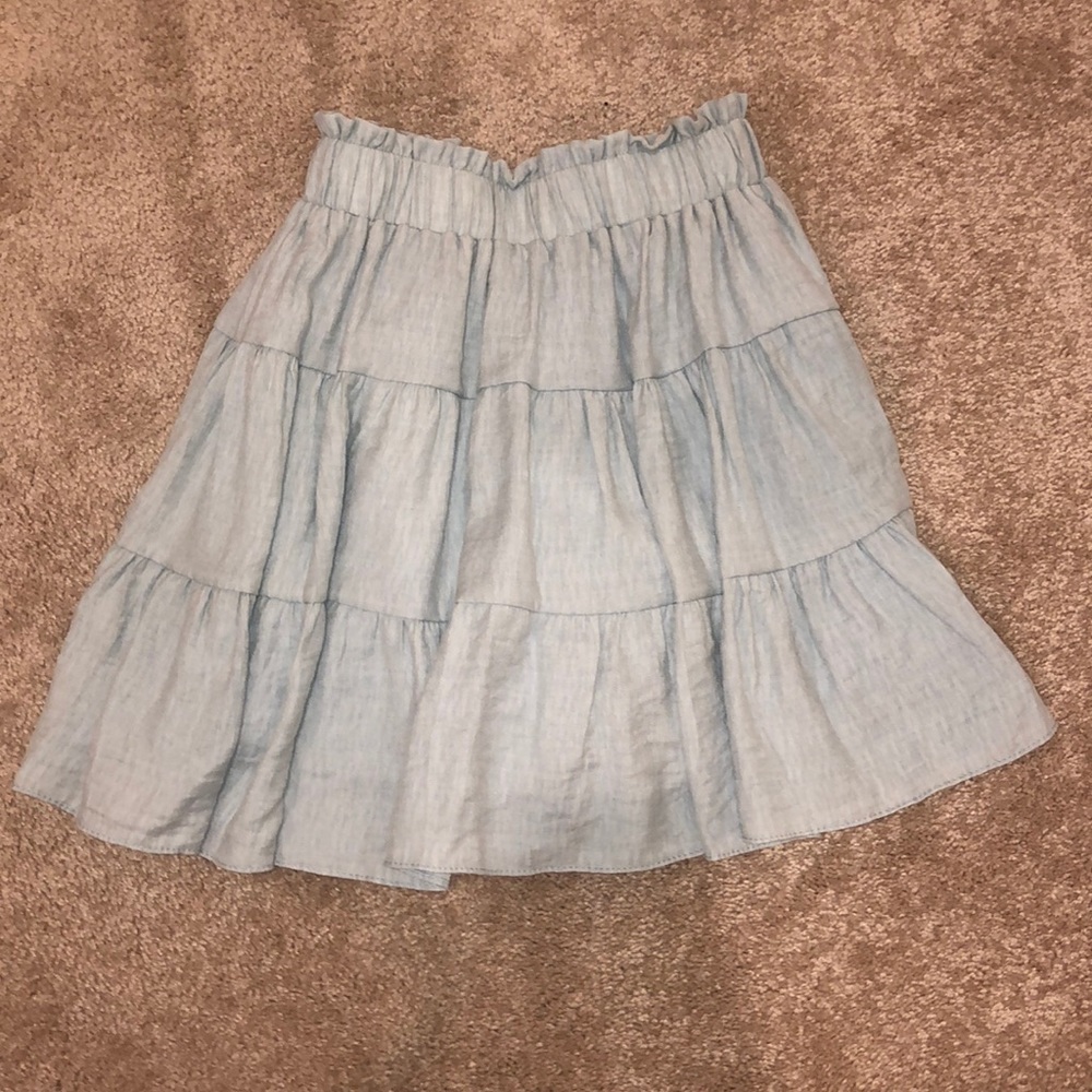Blue Flowy Skirt